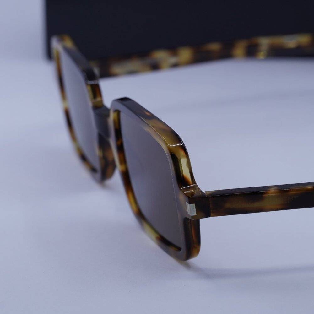 Saint Laurent SL332 006 Rectangle Sunglasses - Havana/Brown - Picture 8 of 11